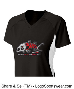 Colorblock V-neck T-shirt Design Zoom