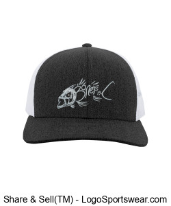 Bonefisc Hat - Grey Logo Design Zoom